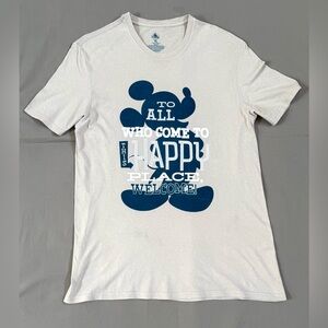 Disney‎ Parks Mickey Mouse White Graphic T-shirt Size XL